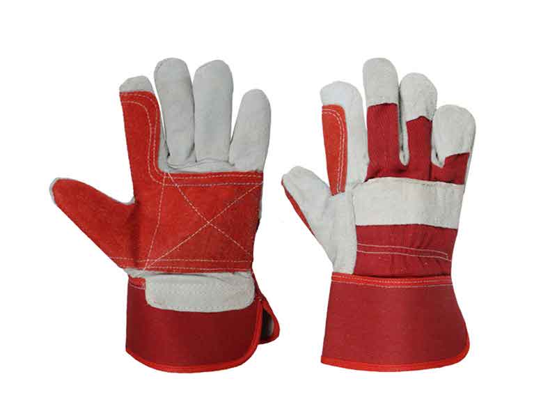 SL54004 - Cow-leather-reinforced-glove-for-Gardening-General-work-Agriculture-Construction