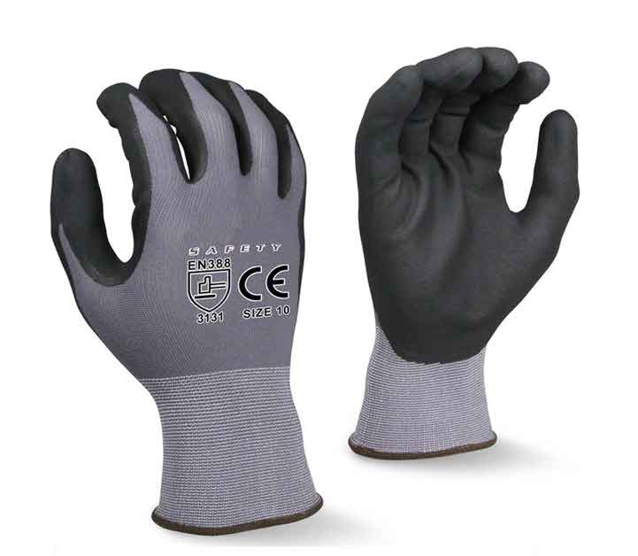 SL54560 - Nitrile-foam-coated-glove-for-Material-Handling-Masonry-Work-Hardware-tools-Auto-Assenbly-Landscaping-paint-printing-Machinery-Maintenance